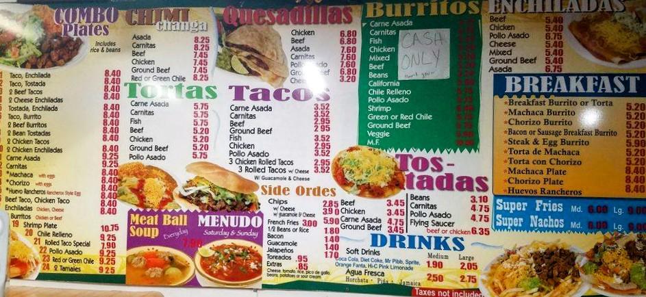 Nico's Mexican Food Menu image 2