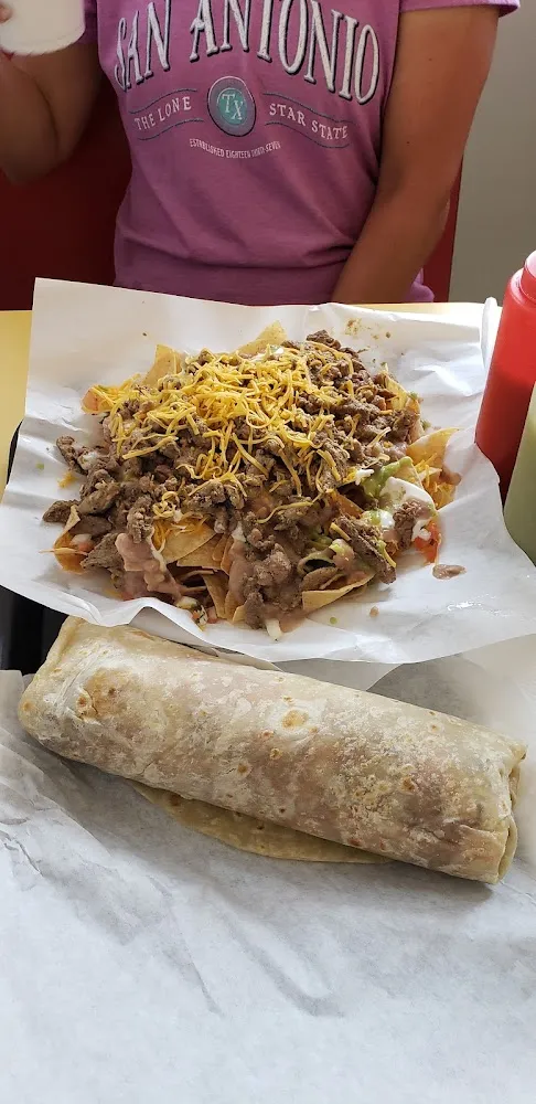 Super Nachos and California Burrito